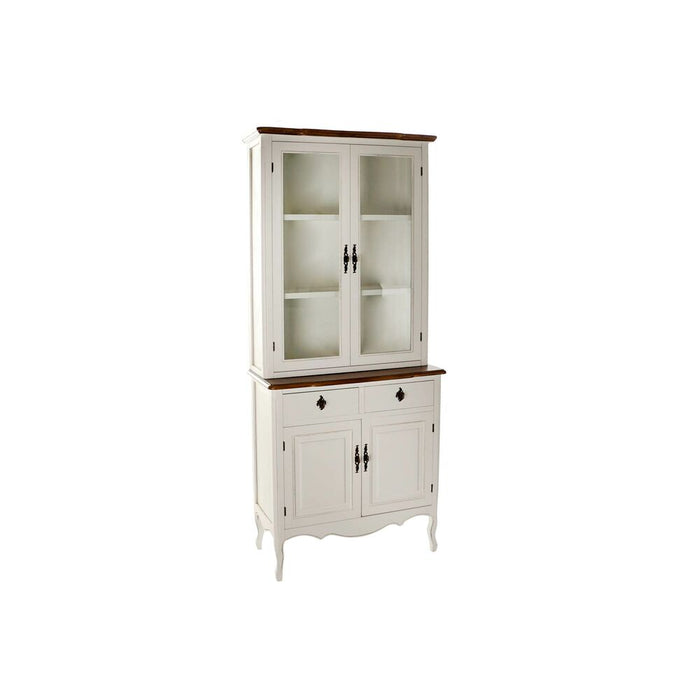 Stand Prezentare DKD Home Decor 86 x 40 x 198 cm Geam Alb Plastic Multicolor Maro închis