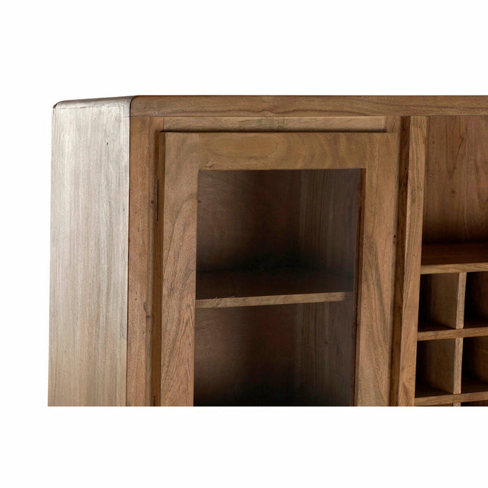Stand Prezentare DKD Home Decor Geam Maro Ratan Salcâm (160 x 41 x 153 cm)