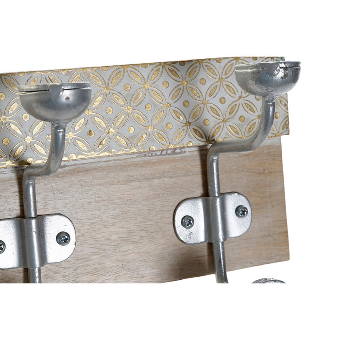 Cuier de perete DKD Home Decor 46 x 15 x 10 cm Metal Vintage Lemn de mango murat