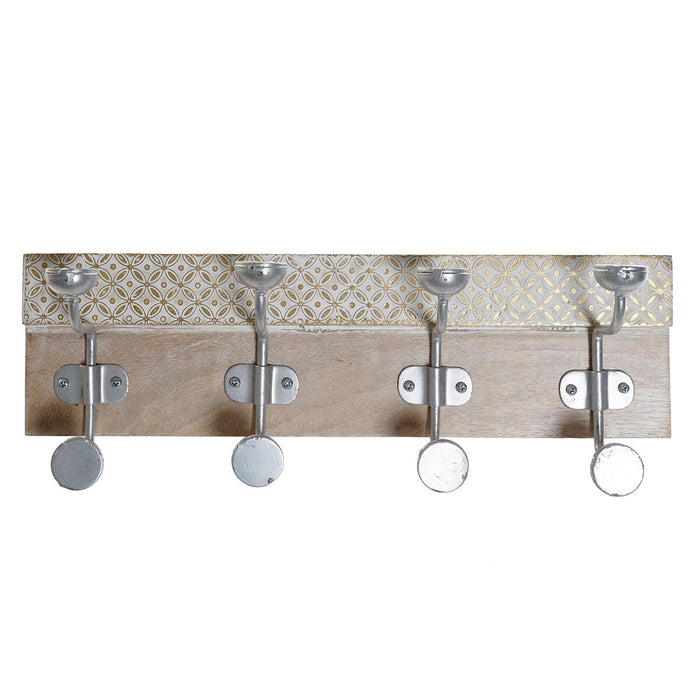 Cuier de perete DKD Home Decor 46 x 15 x 10 cm Metal Vintage Lemn de mango murat