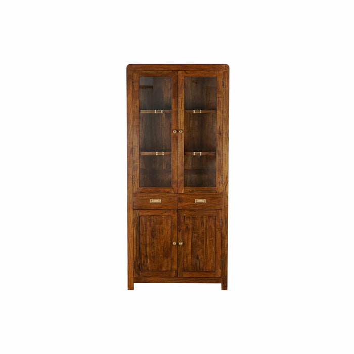 Stand Prezentare DKD Home Decor 85 x 42 x 190 cm Geam Auriu* Maro Salcâm