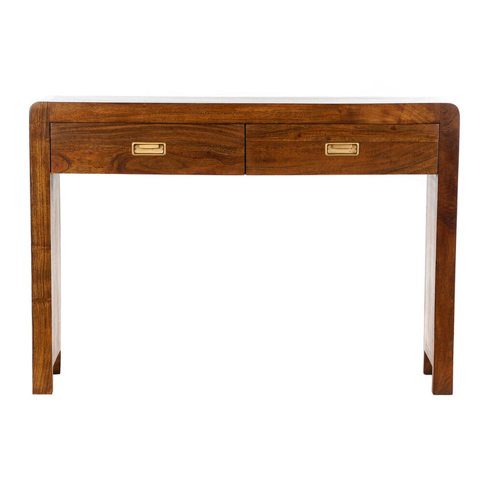 Masa laterală DKD Home Decor S3022538 110 x 27,5 x 76 cm Auriu* Maro Salcâm