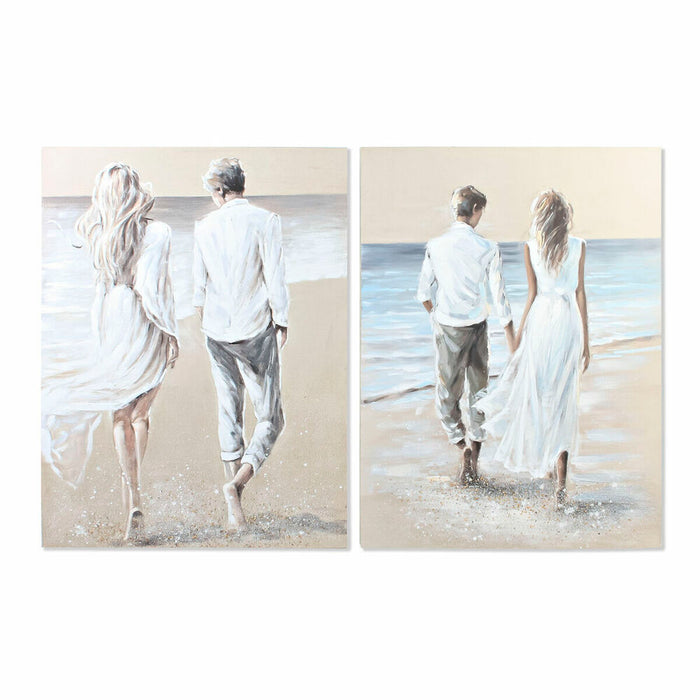 Tablou DKD Home Decor 90 x 4 x 120,5 cm 90 x 4 x 120 cm Mediterană (2 Unități)