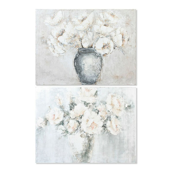 Tablou DKD Home Decor Vase 120 x 3,8 x 90 cm Vază Romantic (2 Unități)