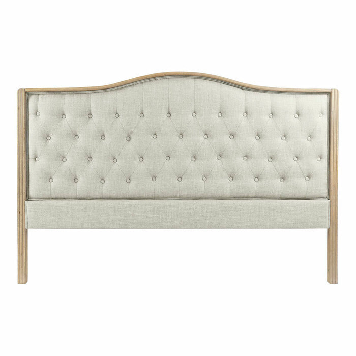 Tăblie de Pat DKD Home Decor Bej Natural Lemn Lemn de cauciuc 180 x 10 x 120 cm