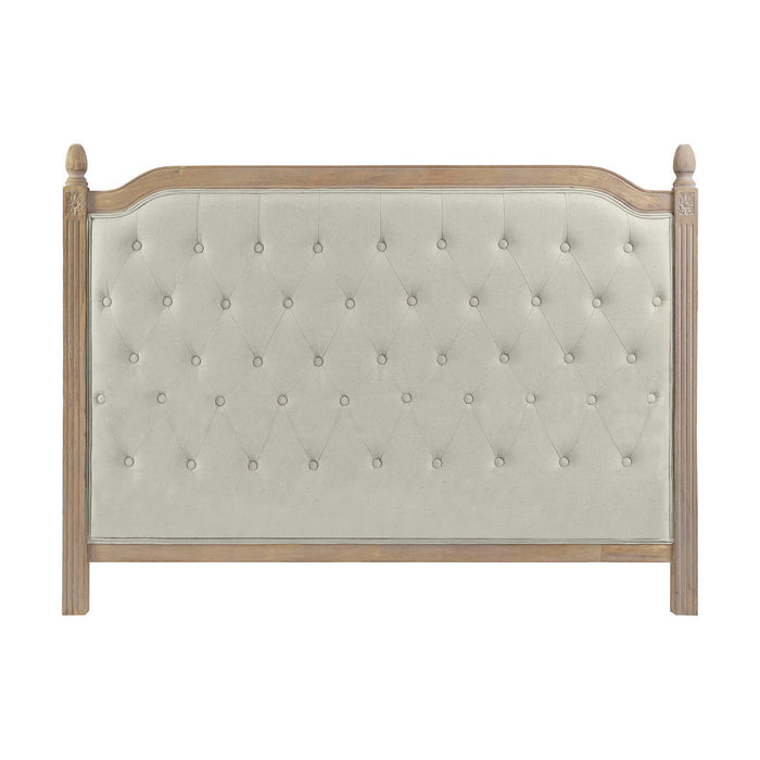 Tăblie de Pat DKD Home Decor Bej Natural Lemn de cauciuc 160 x 6 x 120 cm