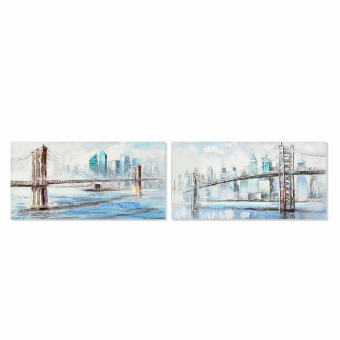 Tablou DKD Home Decor New York 120 x 3 x 60 cm Loft (2 Unități)