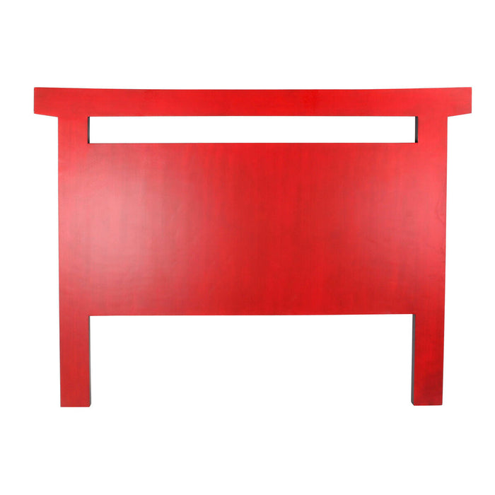 Tăblie de Pat DKD Home Decor Negru Roșu Lemn Brad Lemn MDF 160 x 4 x 120 cm