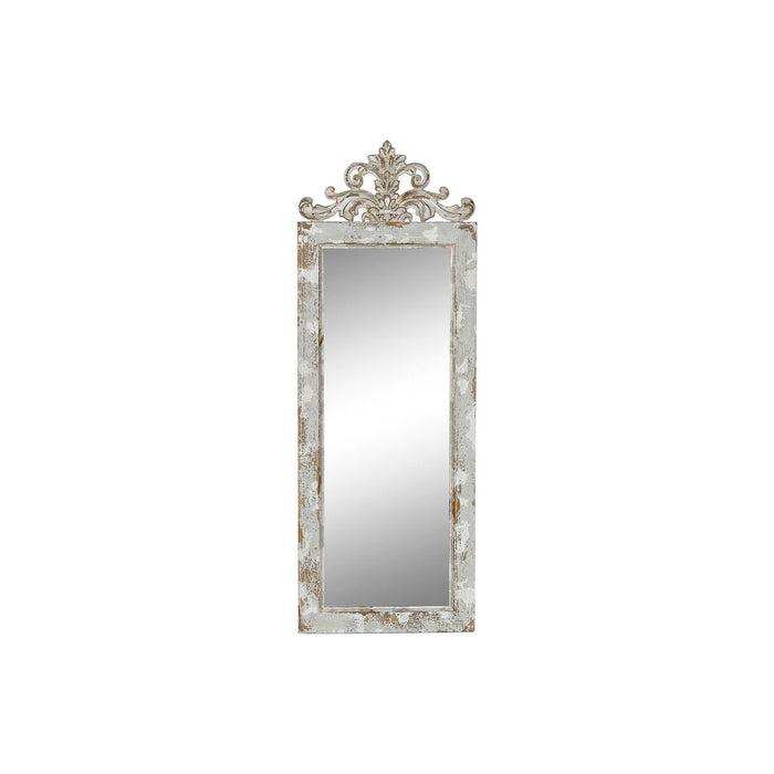 Oglindă de perete DKD Home Decor Alb Brad Oglindă Lemn MDF 39 x 3 x 108 cm