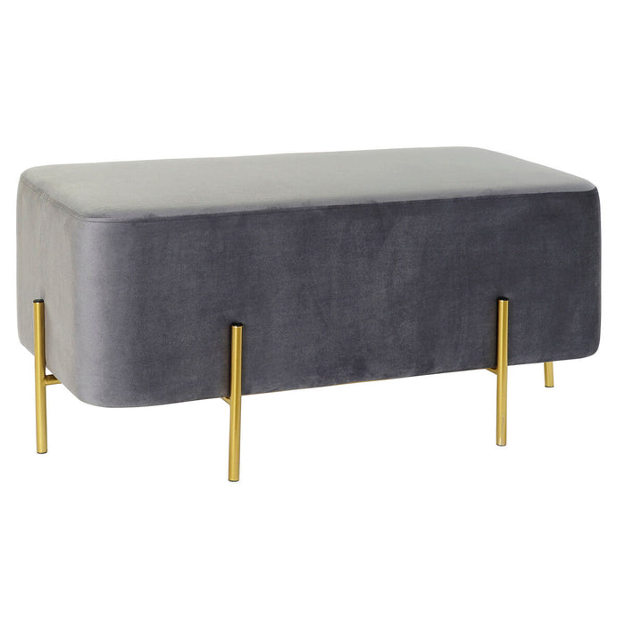 Banchetă DKD Home Decor Gri Multicolor Auriu* Metal 91 x 46,5 x 42 cm
