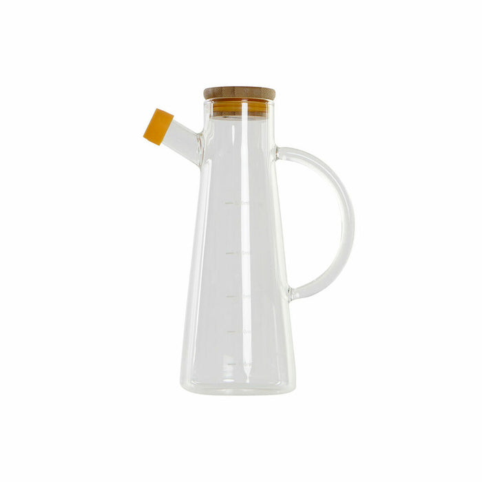 Dispenser pentru Ulei DKD Home Decor Transparent Lemn Geam Plastic 500 ml