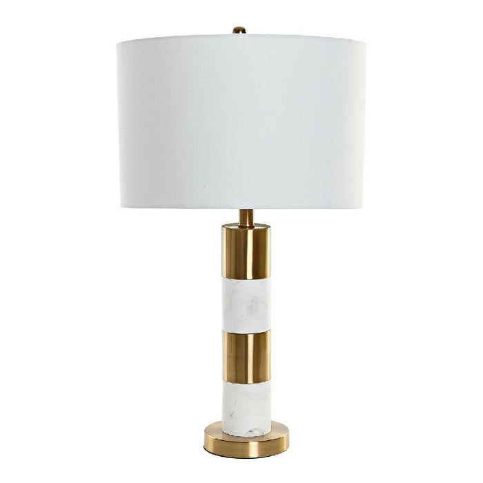 Lampă de masă DKD Home Decor LA-180680 Auriu* Metal Alb Marmură 220 V 38 x 38 x 69 cm 60 W
