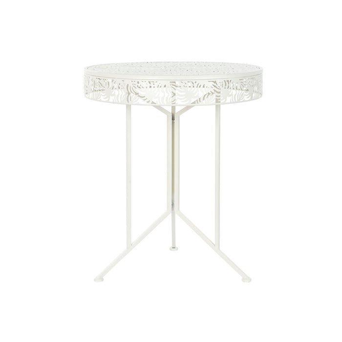 Masa laterală DKD Home Decor Metal Alb (60 x 60 x 70 cm)