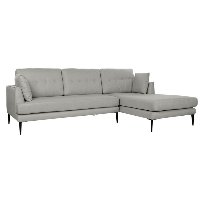 Canapea Șezlong DKD Home Decor Gri Poliester Metal (240 x 160 x 85 cm)