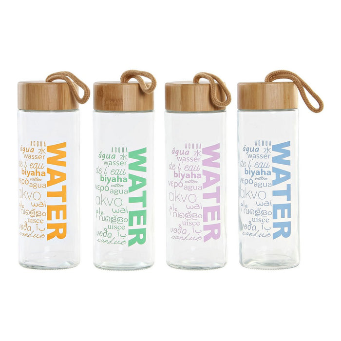 Sticlă din sticlă DKD Home Decor Water Bambus (4 pcs) (580 ml)