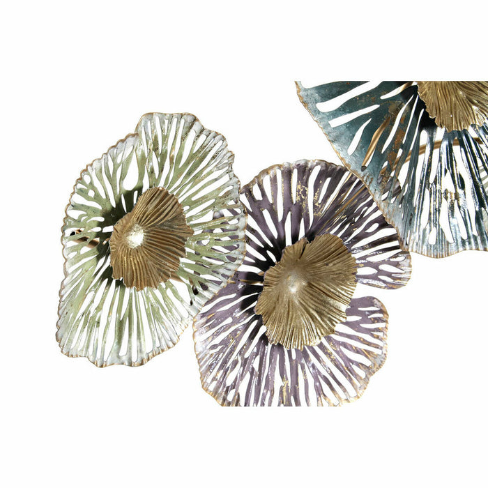 Decorațiune de Perete DKD Home Decor Verde Auriu* Roz deschis Modern 132 x 11 x 70 cm