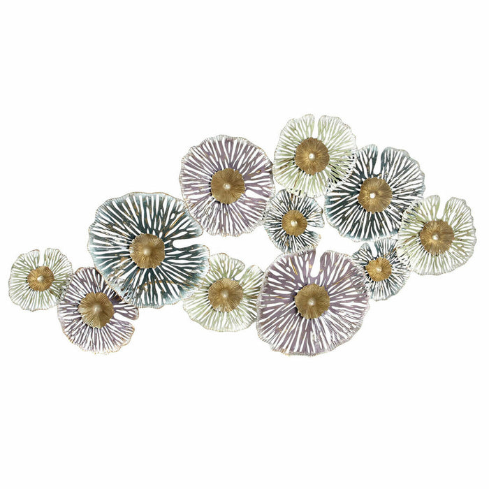 Decorațiune de Perete DKD Home Decor Verde Auriu* Roz deschis Modern 132 x 11 x 70 cm