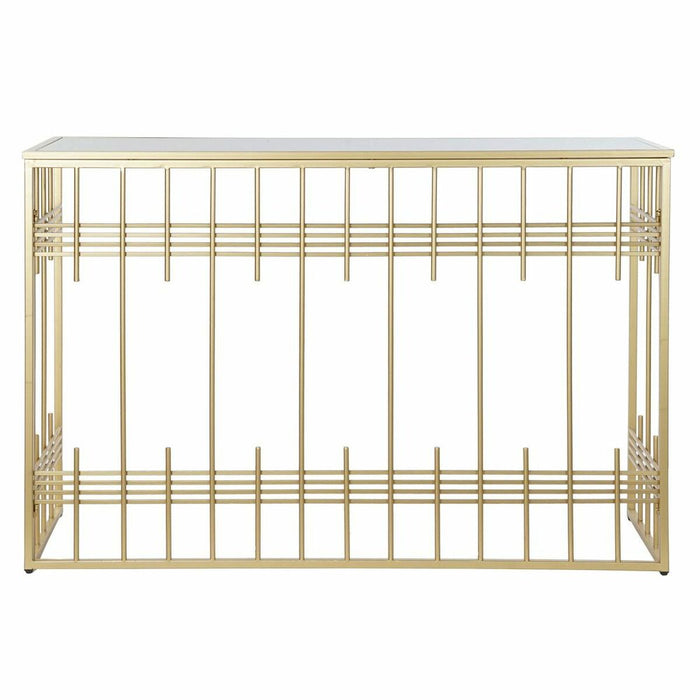 Consolă DKD Home Decor Geam Negru Auriu* Metal 120 x 40 x 81 cm