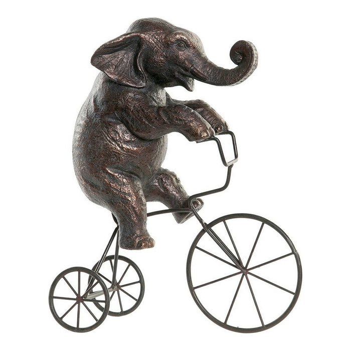Figură Decorativă DKD Home Decor Metal Rășină Elefant (30 x 12 x 37 cm)