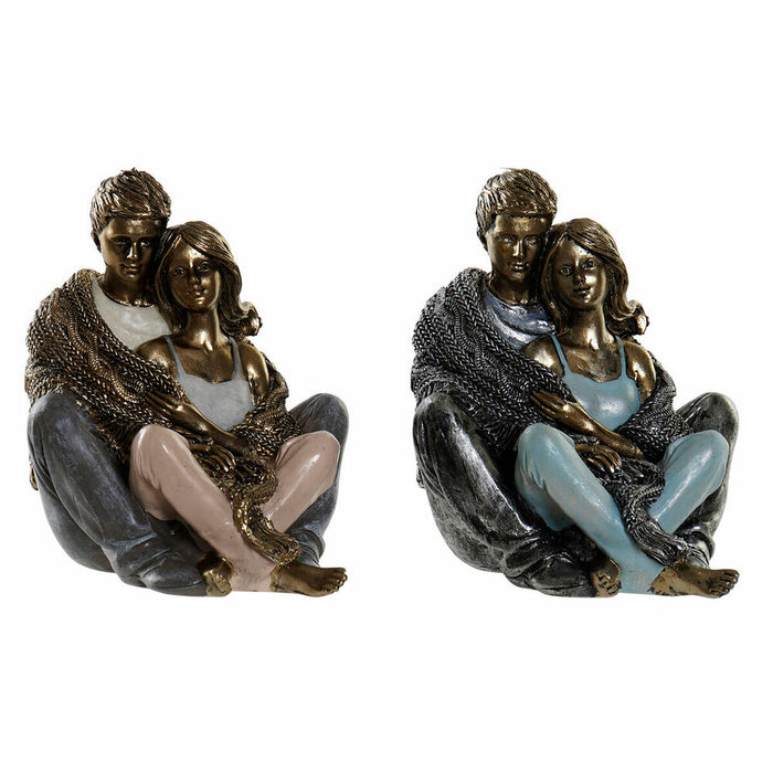 Figură Decorativă DKD Home Decor Cupru Modern Partener 12 x 10,5 x 12 cm (2 Unități)
