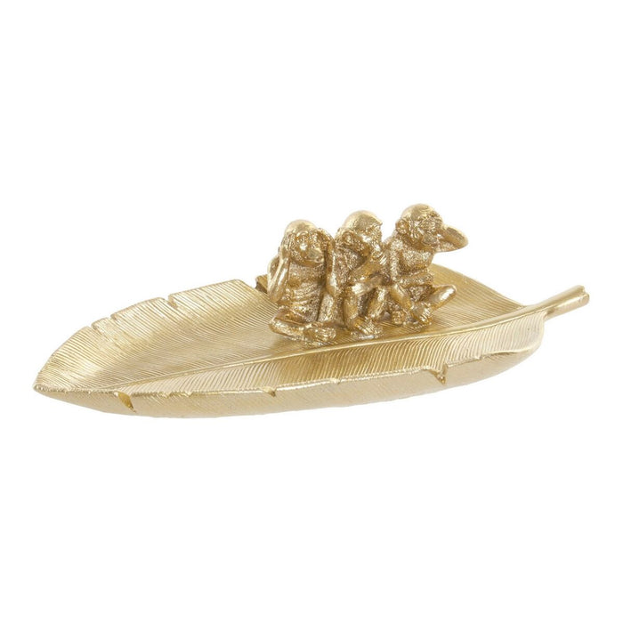 Decorațiune pentru Centrul Mesei DKD Home Decor Auriu* Tropical Maimuțe 27,7 x 13,4 x 6,5 cm