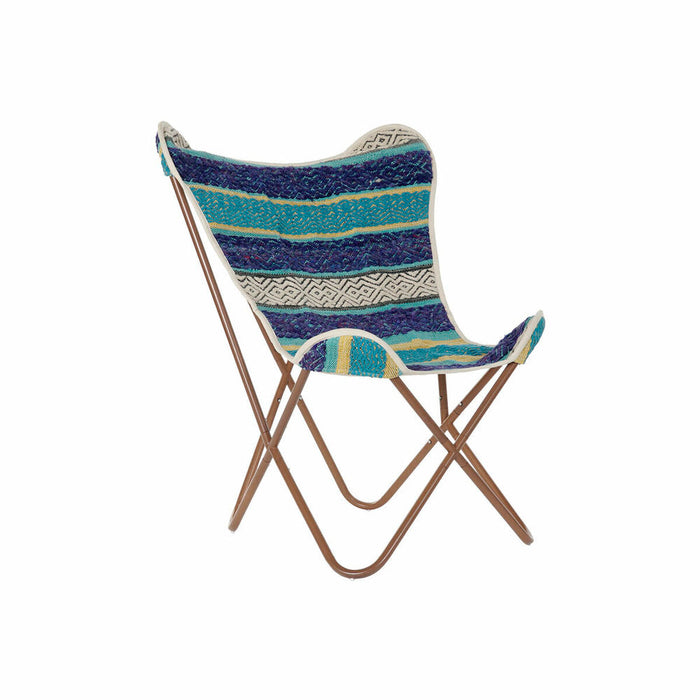 Fotoliu DKD Home Decor Multicolor Bleumarin Fier 74 x 65 x 90 cm