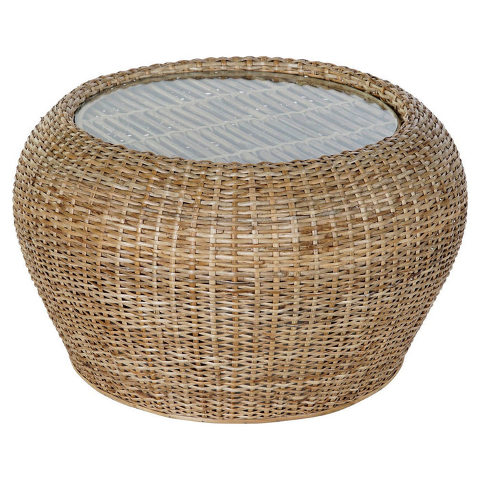 Masa laterală DKD Home Decor 8424001825165 82 x 82 x 48 cm Geam Natural Aluminiu
