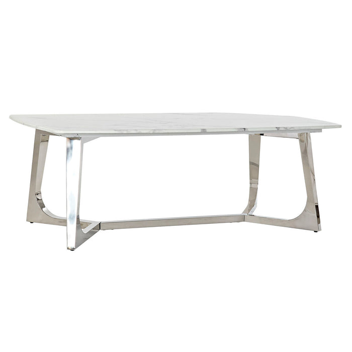 Masa de Cafea DKD Home Decor Argintiu Marmură Oțel Plastic 127 x 70 x 43 cm