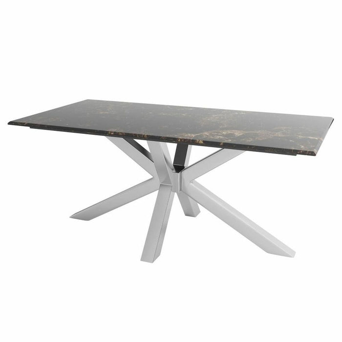 Masă de Sufragerie DKD Home Decor Marmură Oțel (180 x 90 x 76 cm)