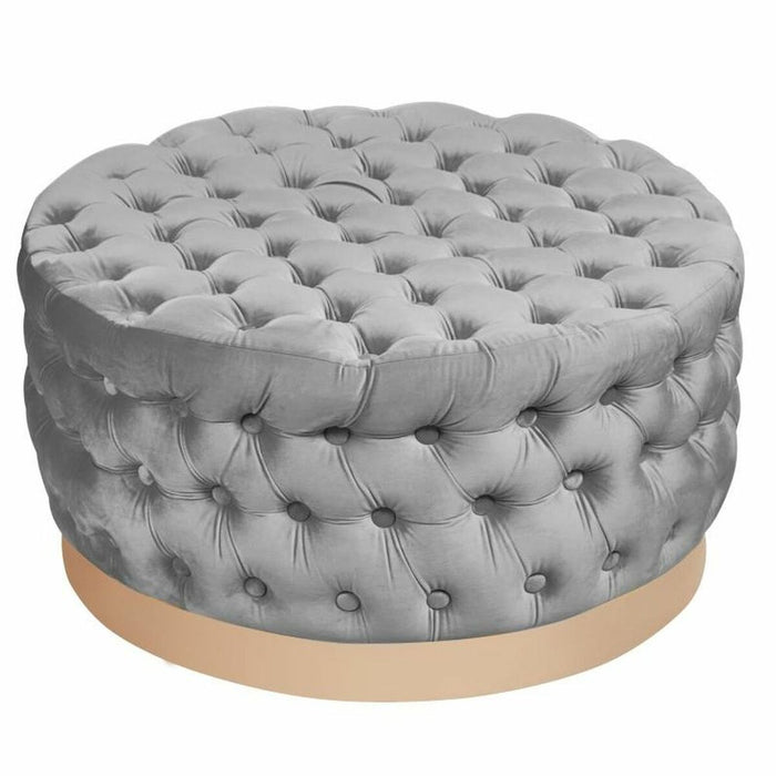 Suport pentru Picioare DKD Home Decor Gri Poliester Lemn MDF (78 x 78 x 40 cm)