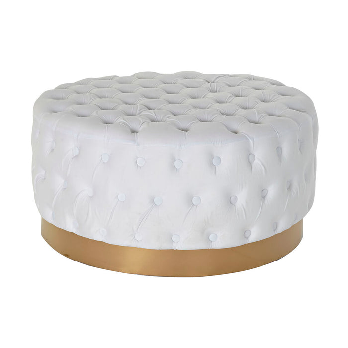 Suport pentru Picioare DKD Home Decor Alb Poliester Lemn MDF (78 x 78 x 40 cm)
