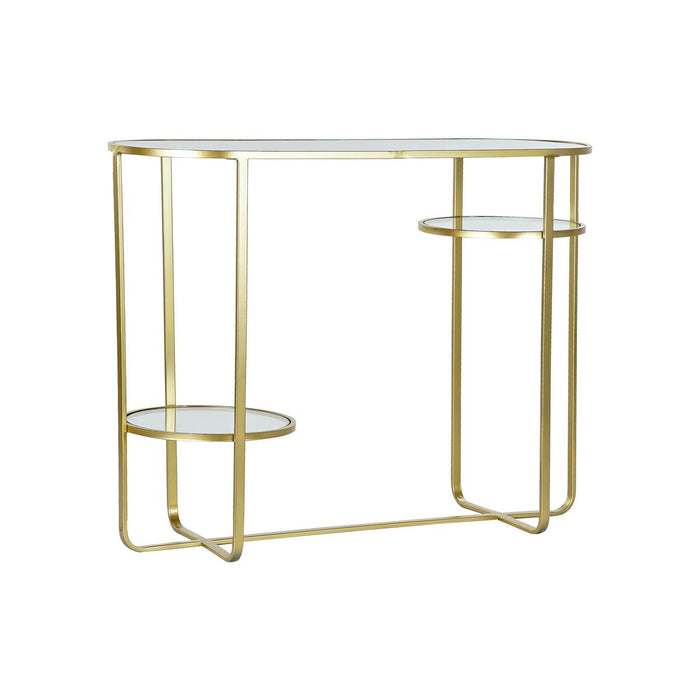 Consolă DKD Home Decor Oglindă Geam Auriu* Metal Modern (102 x 36 x 79 cm)