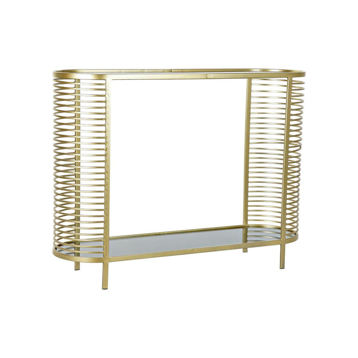Consolă DKD Home Decor Auriu* Metal Geam 106,5 x 31 x 79,5 cm