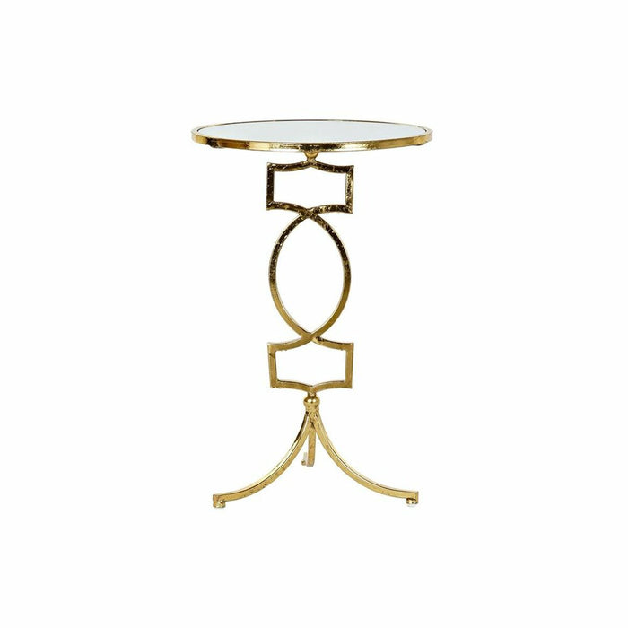 Masa laterală DKD Home Decor Oglindă Auriu* Metal (41 x 41 x 64 cm)