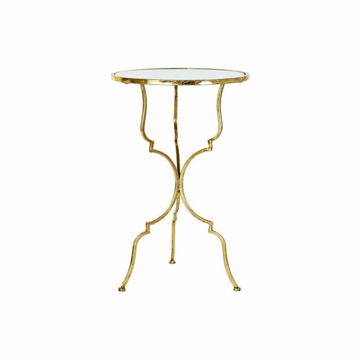 Masa laterală DKD Home Decor Oglindă Auriu* Metal (41 x 41 x 64 cm)