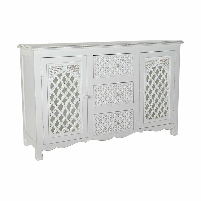 Servantă DKD Home Decor Alb Lemn de mango Oglindă 122 x 39 x 77 cm