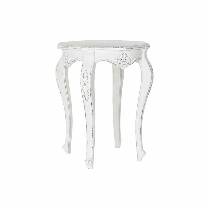 Masa laterală DKD Home Decor Lemn Alb Lemn de mango (61 x 61 x 76 cm)