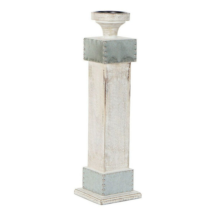 Suport de Lumânări DKD Home Decor Alb Lemn de mango (16.5 x 16.5 x 61 cm)