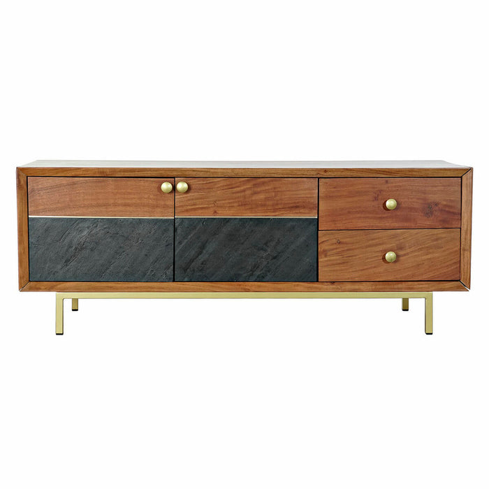 Mobilă TV DKD Home Decor Maro Negru Salcâm (130 x 42 x 49 cm)