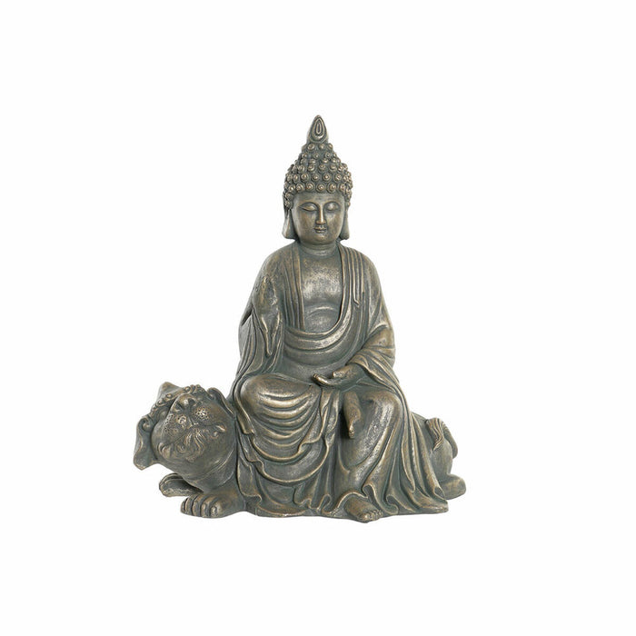 Figură Decorativă DKD Home Decor 38 x 25 x 43 cm Negru Auriu* Buda Gri închis Oriental Modern