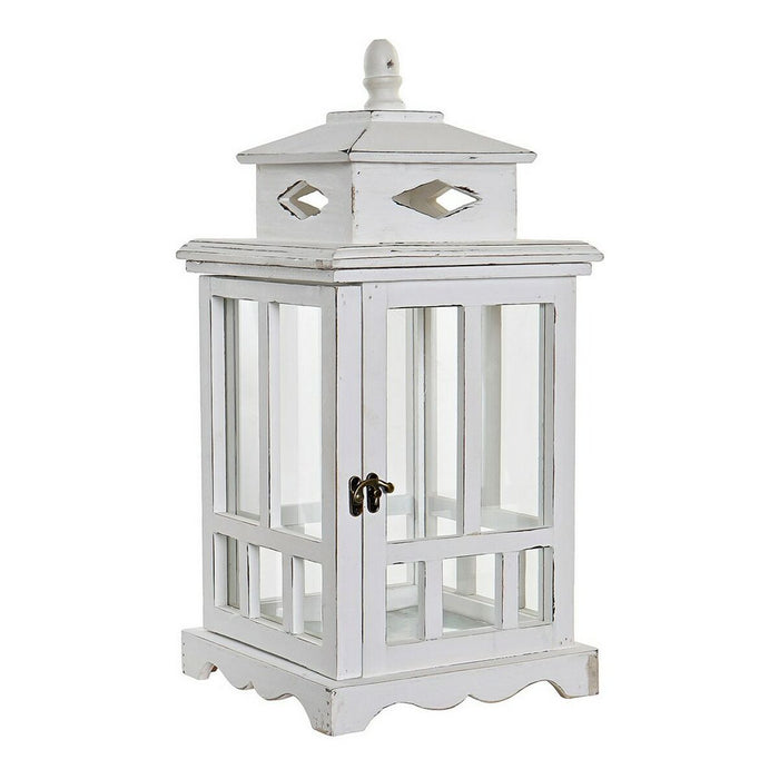 Lucerna DKD Home Decor Alb Geam Pin (22.5 x 22.5 x 47 cm)