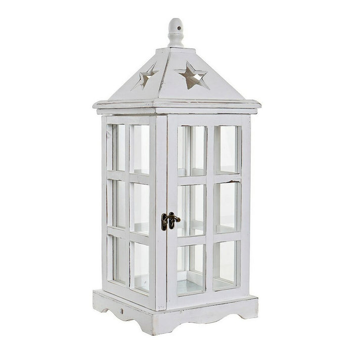 Lucerna DKD Home Decor Alb Geam Pin (21 x 21 x 51 cm)