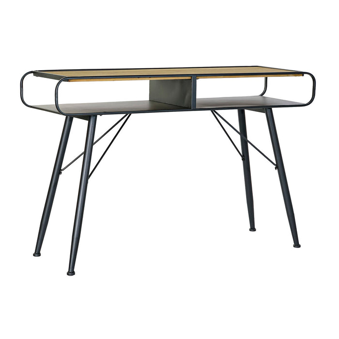 Consolă DKD Home Decor Negru Metal Brad Maro Deschis (120 x 38 x 78 cm)