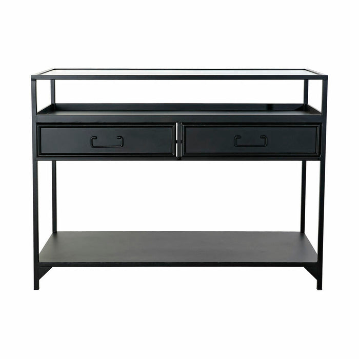 Consolă DKD Home Decor 8424001831364 Negru Multicolor Metal Geam 100 x 40 x 76 cm