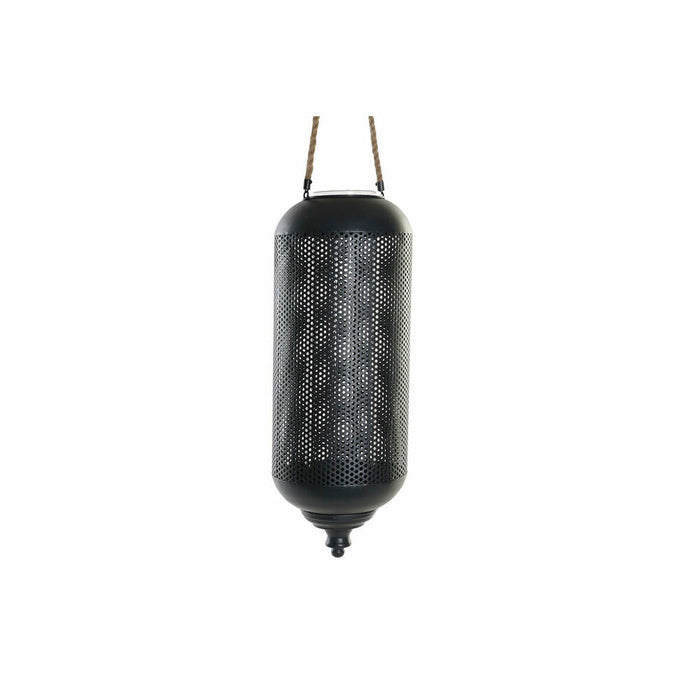 Suport de Lumânări DKD Home Decor Negru Metal Въже (22 x 22 x 63 cm)