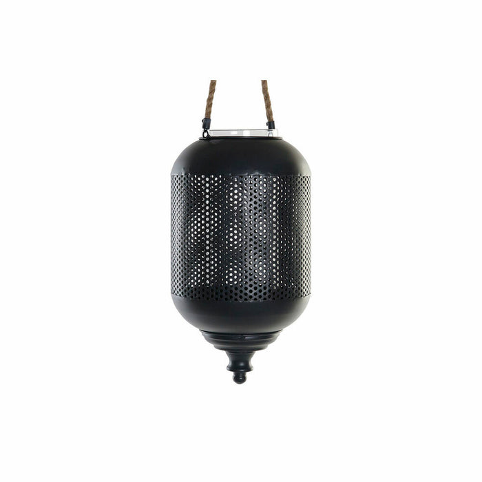 Suport de Lumânări DKD Home Decor Maro Negru Metal Geam Въже (22 x 22 x 43 cm)