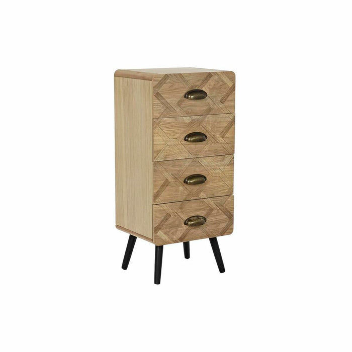 Dulap cu Sertare DKD Home Decor Natural Negru Metal MDF (37 x 30 x 80 cm)