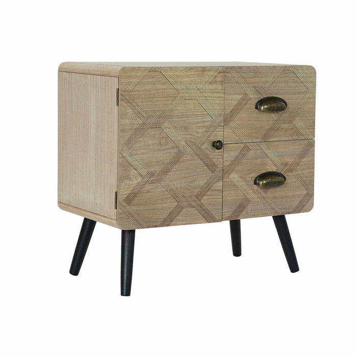 Dulap cu Sertare DKD Home Decor Natural Negru MDF (60 x 30 x 56 cm)