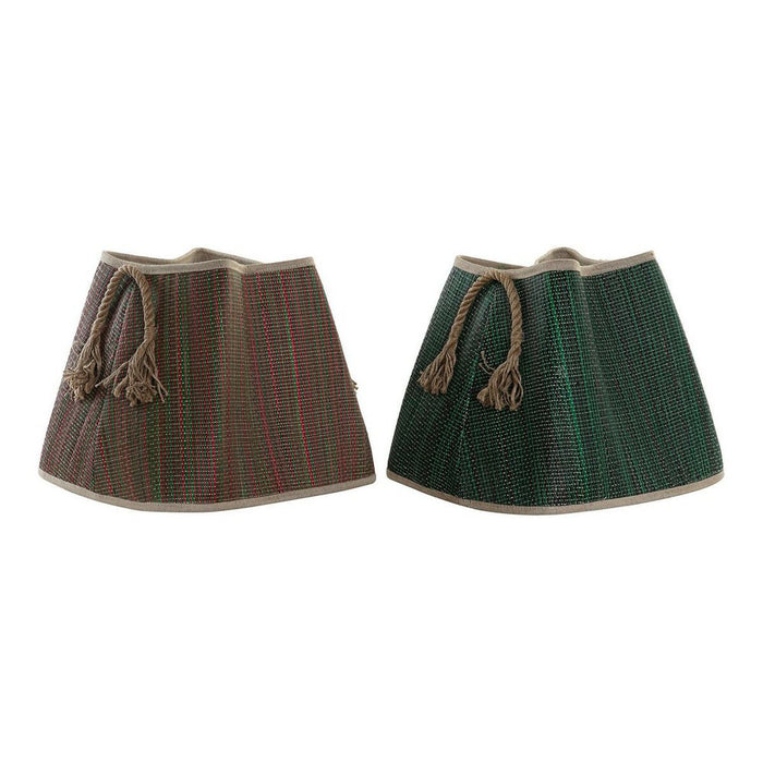 Coș DKD Home Decor 8424001834440 Roșu Maro Verde Fibră naturală 40 x 40 x 38 cm Boho (2 Unități)