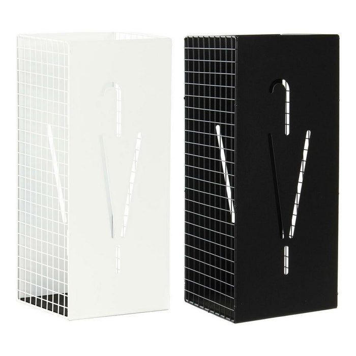 Suport pentru umbrele DKD Home Decor 8424001835355 19,5 x 20 x 47,5 cm Negru Metal Alb Loft (2 Unități)